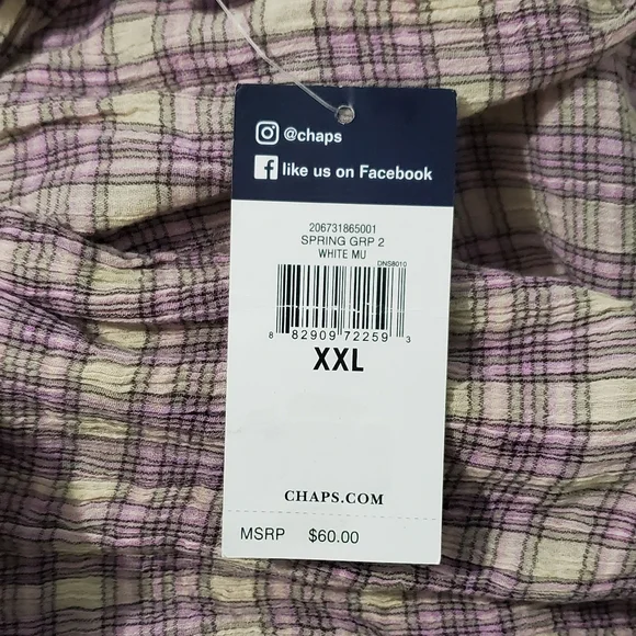 Chaps women's long sleeve peasant top blouse NWT - Picture 10 of 10